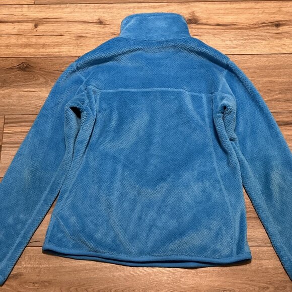 Women's Patagonia Snap T Fleece Jacket SZ Medium Sweater Pullover Logo Blue - Picture 12 of 12